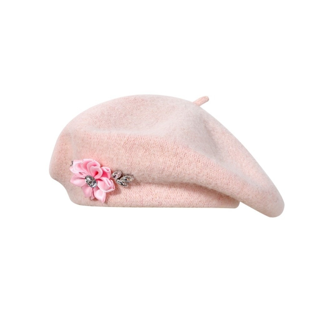 Beret French Wool - قبعة بيريه أنيقة من الصوف بلون