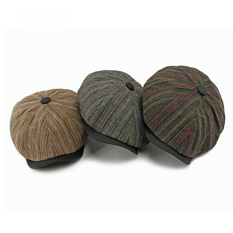 قبعة رجالية كلاسيكية مخططة من  - مراجعة Newsboy Cap Ivy وسعره