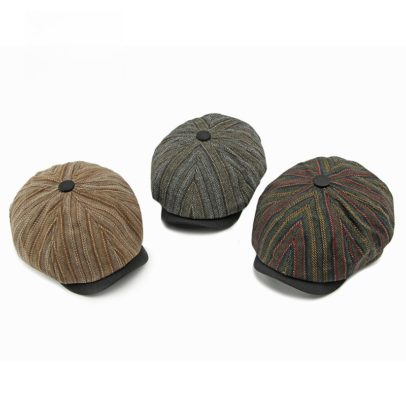 قبعة رجالية كلاسيكية مخططة من  - مراجعة Newsboy Cap Ivy وسعره